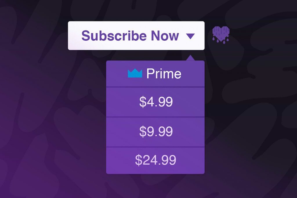 الاشتراكات Twitch تجعل اللافتات 