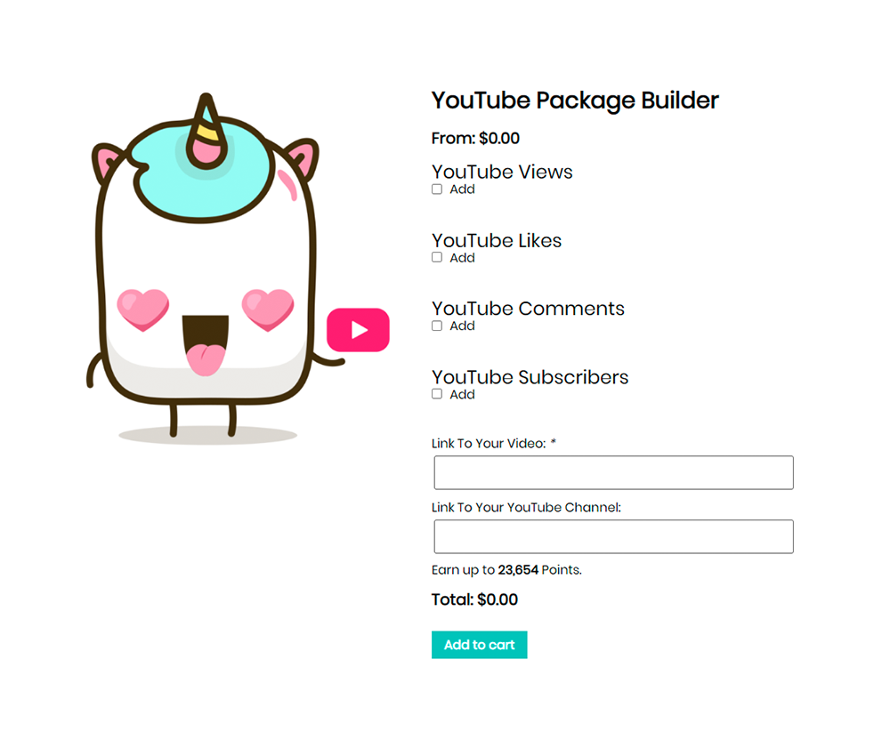 constructor de paquetes de youtube